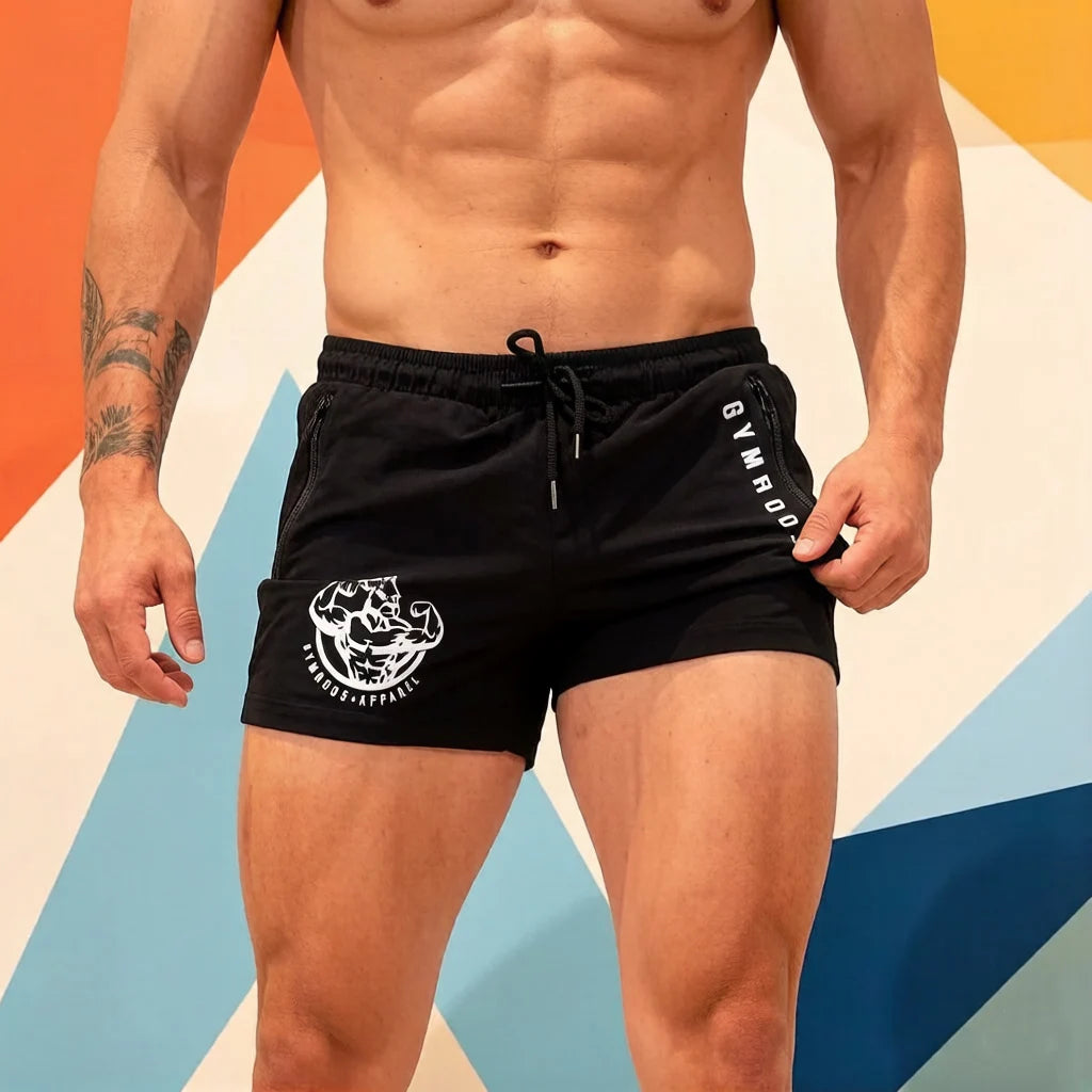Sports Shorts Men Gym Workout Running Shorts Bodybuilding Joggers Summer Fitness Training Jogging Short Pants Male Beach pants