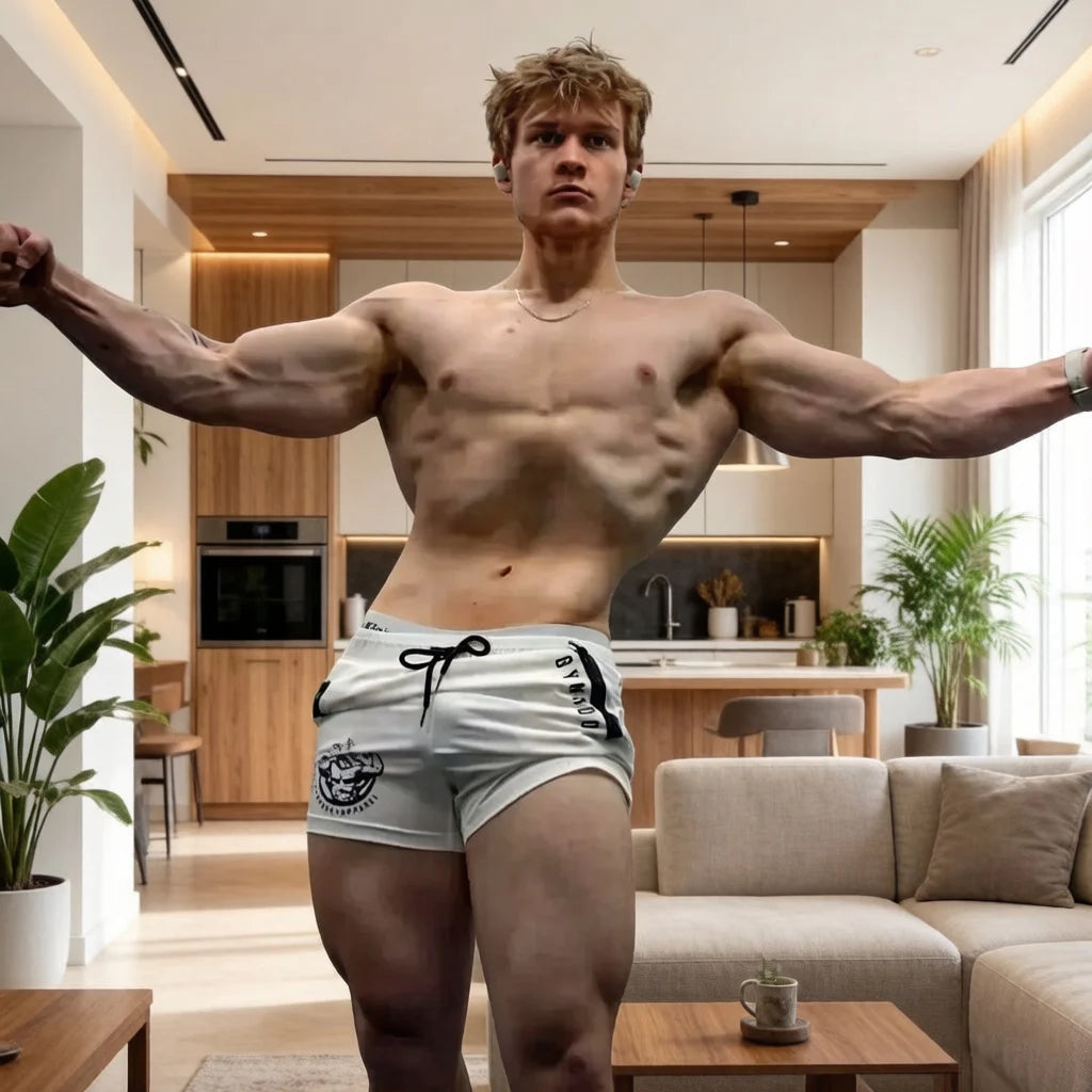 Sports Shorts Men Gym Workout Running Shorts Bodybuilding Joggers Summer Fitness Training Jogging Short Pants Male Beach pants