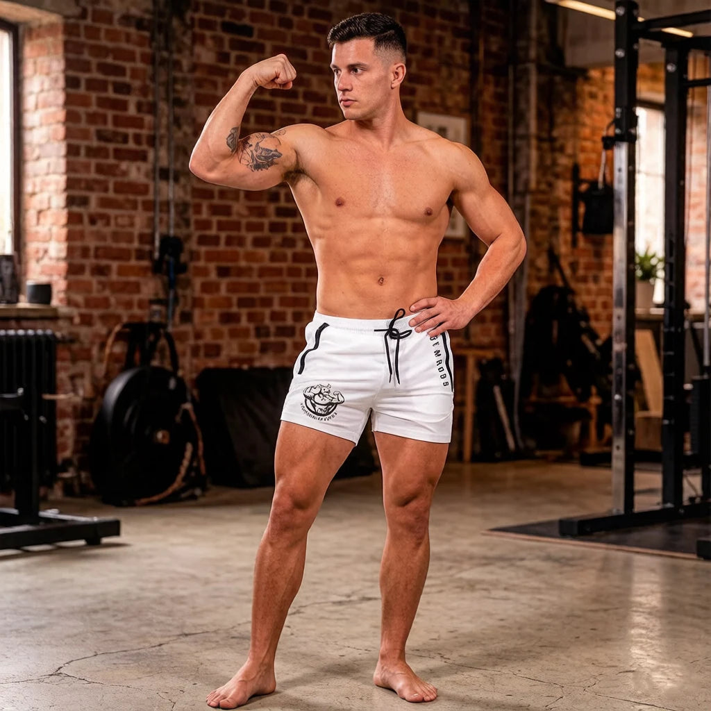 Sports Shorts Men Gym Workout Running Shorts Bodybuilding Joggers Summer Fitness Training Jogging Short Pants Male Beach pants