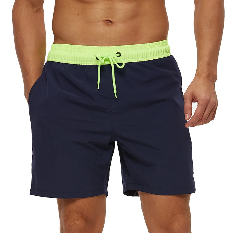 Datifer Brand 2026 Summer Gym Mens Shorts Classic Polyester Mesh Liner Side Pockets Quick Dry Beach Bermudas Masculina Swimsuits
