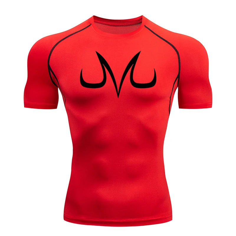Graphic Compression Shirts for Men Summer Short Sleeve Rash Guard Gym Workout Tshirt Athletic Quick Dry Baselayer Undershirts