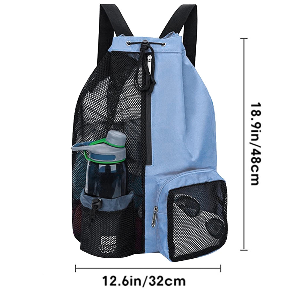 Mesh Drawstring Gym Bags for Swimming Pool Sports Beach Mesh Drawstring Backpack for Men Women Swimmers Workout Gear Cinch Bag