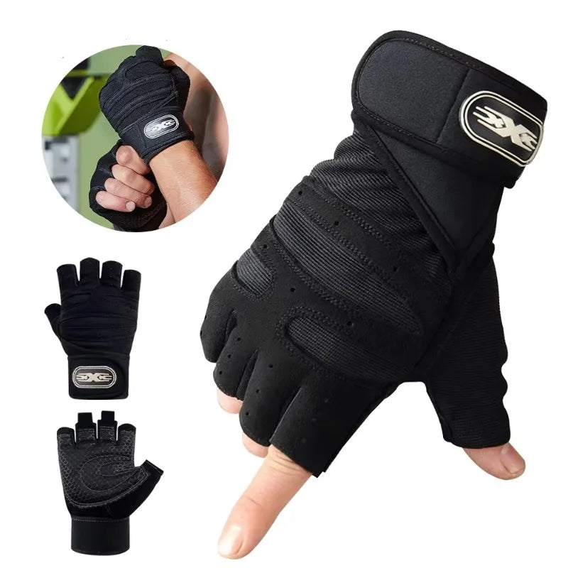 Gym Gloves for Men Women Fitness Weight Lifting Wristband Gloves Body Building Training Sports Exercise Cycling Glove Shockproof