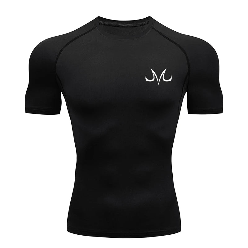 Graphic Compression Shirts for Men Summer Short Sleeve Rash Guard Gym Workout Tshirt Athletic Quick Dry Baselayer Undershirts