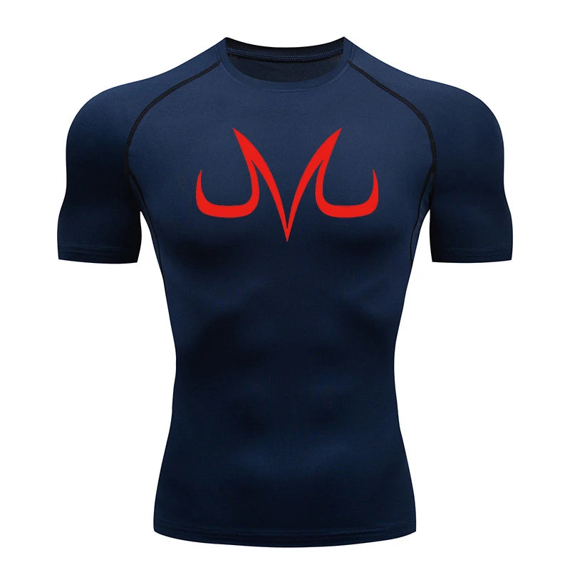 Graphic Compression Shirts for Men Summer Short Sleeve Rash Guard Gym Workout Tshirt Athletic Quick Dry Baselayer Undershirts