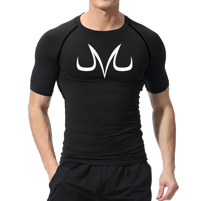 Graphic Compression Shirts for Men Summer Short Sleeve Rash Guard Gym Workout Tshirt Athletic Quick Dry Baselayer Undershirts