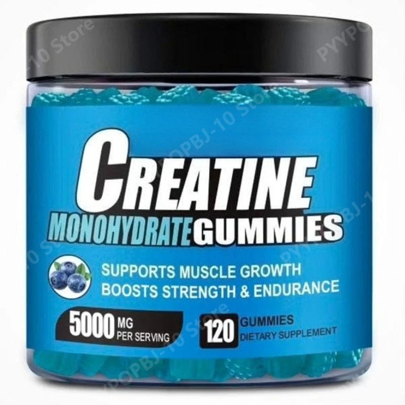 Creatine Gummies Blueberry Flavor Daily Vitality Support 120 Count Dietary Supplement