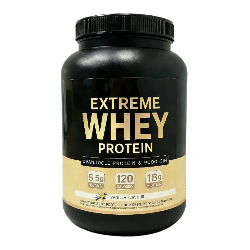 Premium Whey Protein 18g Protein 5.5g BCAAs Per Serving Post Workout Recovery Support Vanilla Flavor 1000g Daily Use