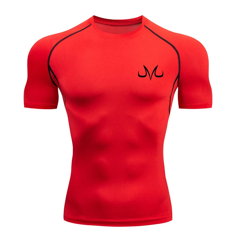 Graphic Compression Shirts for Men Summer Short Sleeve Rash Guard Gym Workout Tshirt Athletic Quick Dry Baselayer Undershirts