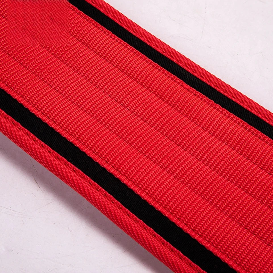 LOOGDEEL Weightlifting Belt Fitness Adjustable Nylon Gym Workout Belts Deadlifting Squatting Lifting Back Support Self-locking