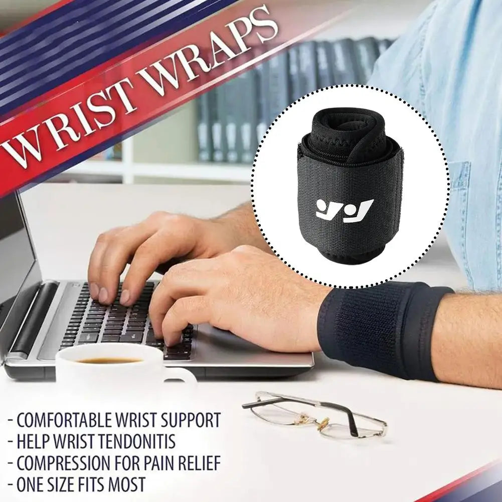 1pc Wrist Support Gym Sports Wristband Palm Guard Protector Adjustable Wrist Brace Strap Carpal Compression Wristband Gear