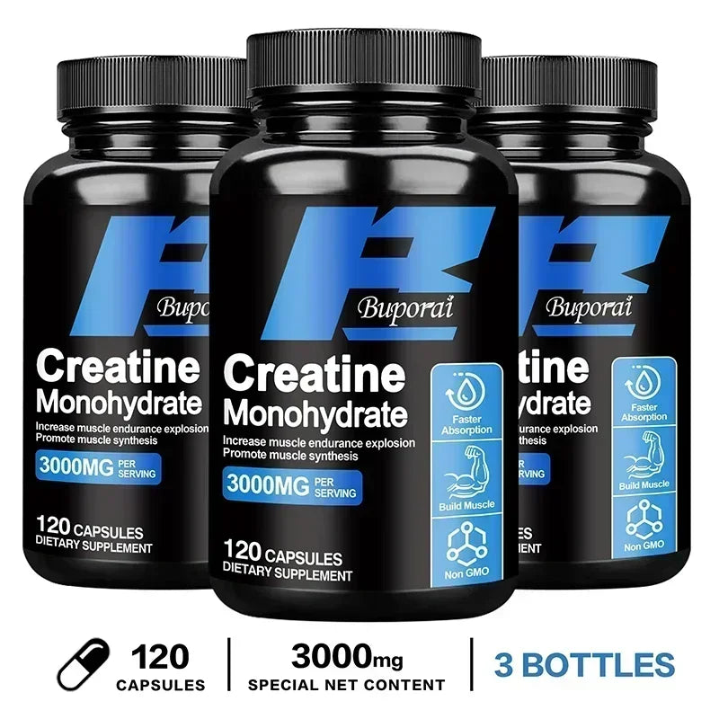 Creatine Monohydrate - Enhance Muscle Strength, Promote Muscle Recovery and Growth, and Improve Athletic Performance Vegan