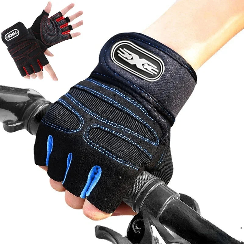 Gym Gloves Weightlifting Wristbands Protective Gear Men's and Women's Fitness Training Exercise Cycling Gloves Shock Resistant