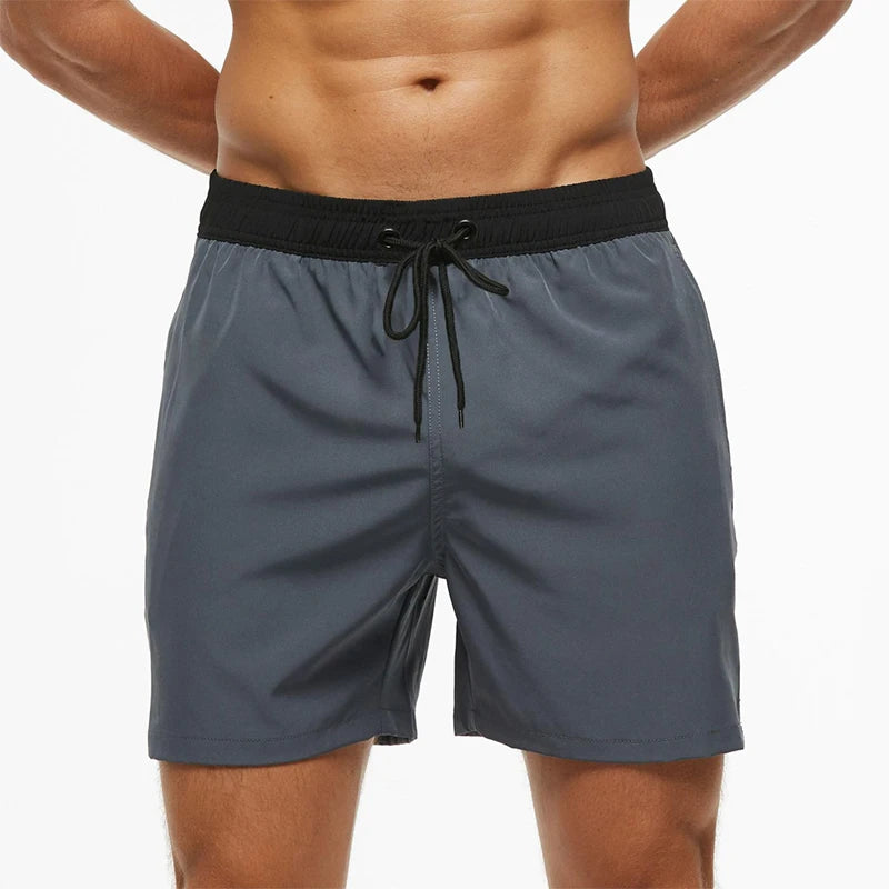 Datifer Brand 2026 Summer Gym Mens Shorts Classic Polyester Mesh Liner Side Pockets Quick Dry Beach Bermudas Masculina Swimsuits