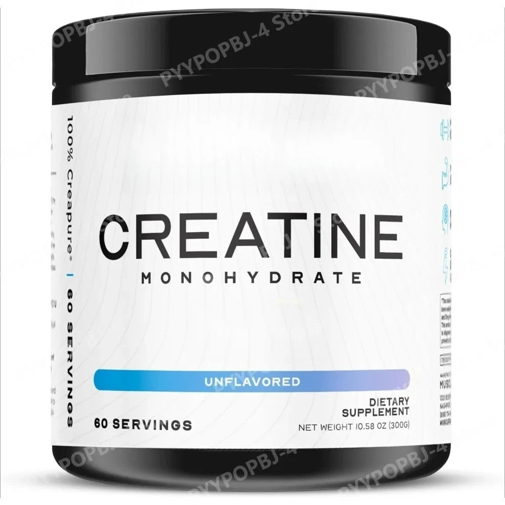 Creatine Powder 300g Supplement with 5000mg Creatine Monohydrate Help Build Muscles and Increase Energy — Unflavored Gluten Free