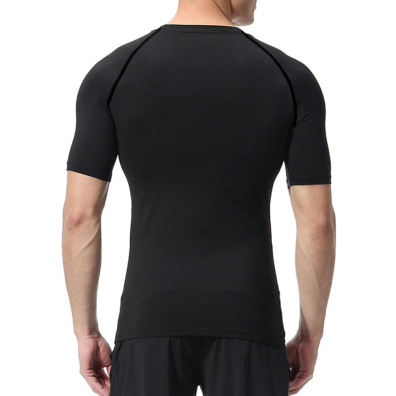 Graphic Compression Shirts for Men Summer Short Sleeve Rash Guard Gym Workout Tshirt Athletic Quick Dry Baselayer Undershirts