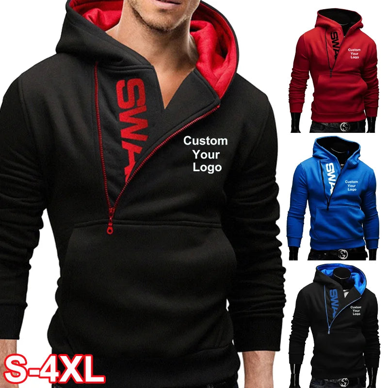 Pullover Hoodies Custom Your Logo Hooded Men Hoodies Warm Pullovers Sweatshirts Quality Mens Hoodies Jacket Hip Hop Sportwear