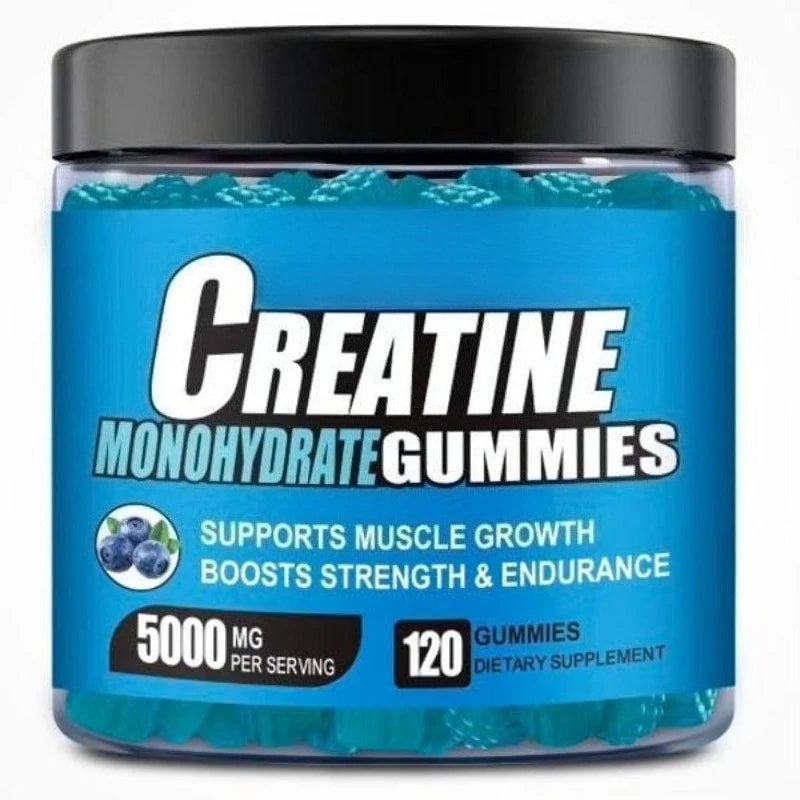 Creatine Gummies Blueberry Flavor Daily Vitality Support 120 Count Dietary Supplement