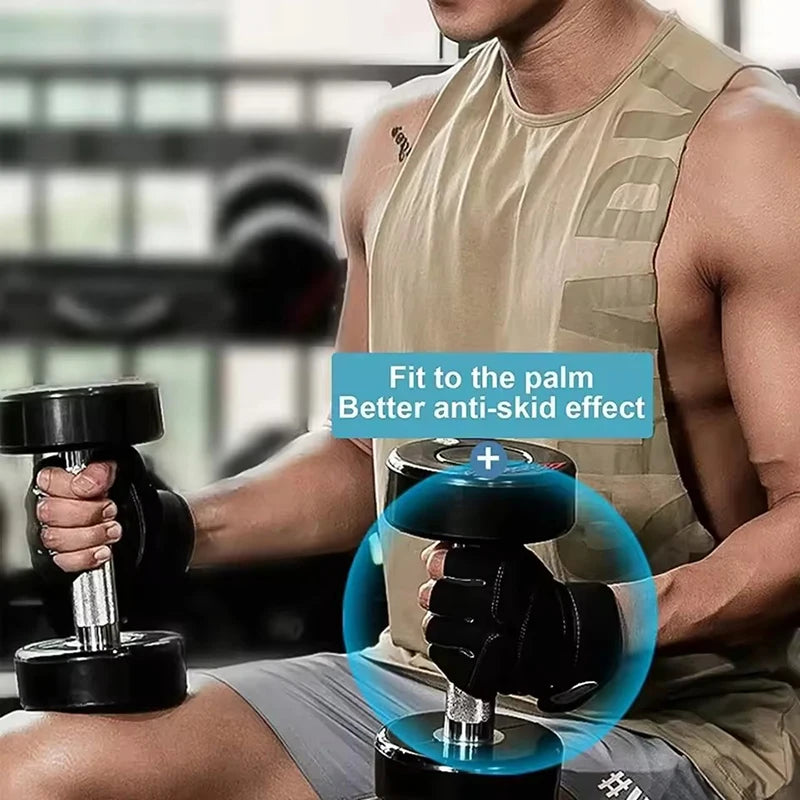 Gym Gloves Weightlifting Wristbands Protective Gear Men's and Women's Fitness Training Exercise Cycling Gloves Shock Resistant