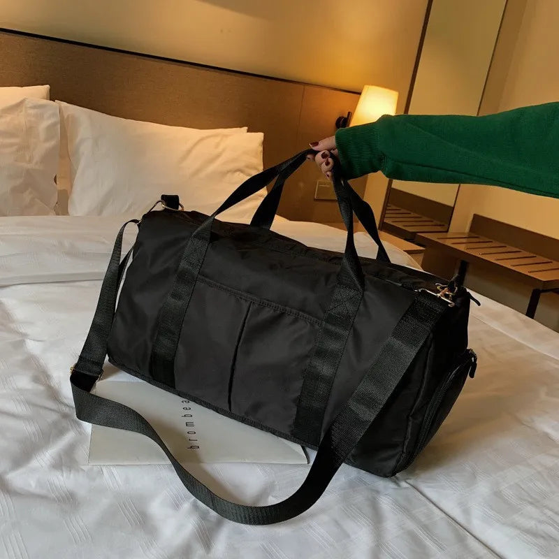 Gym bag Outdoor Waterproof Sports Bags Men Women Training Fitness Travel Handbag Yoga Mat Messenger Bag With shoes Compartment
