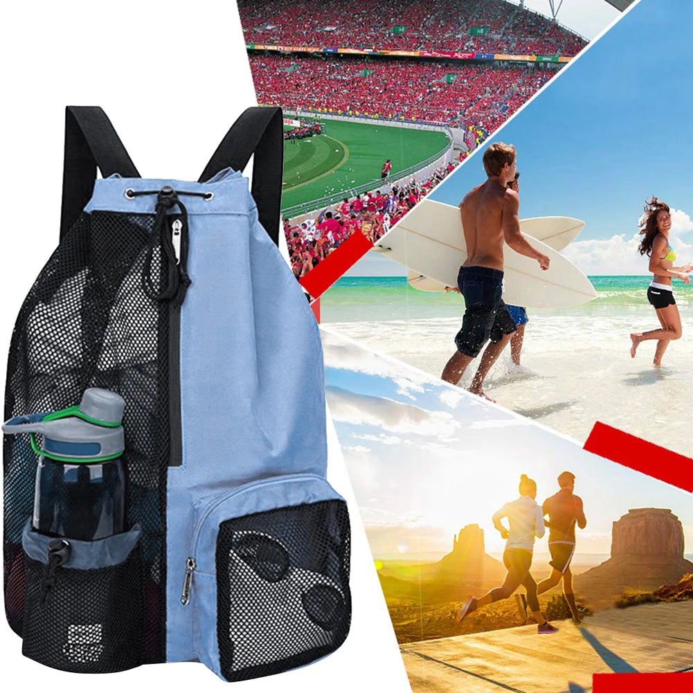Mesh Drawstring Gym Bags for Swimming Pool Sports Beach Mesh Drawstring Backpack for Men Women Swimmers Workout Gear Cinch Bag