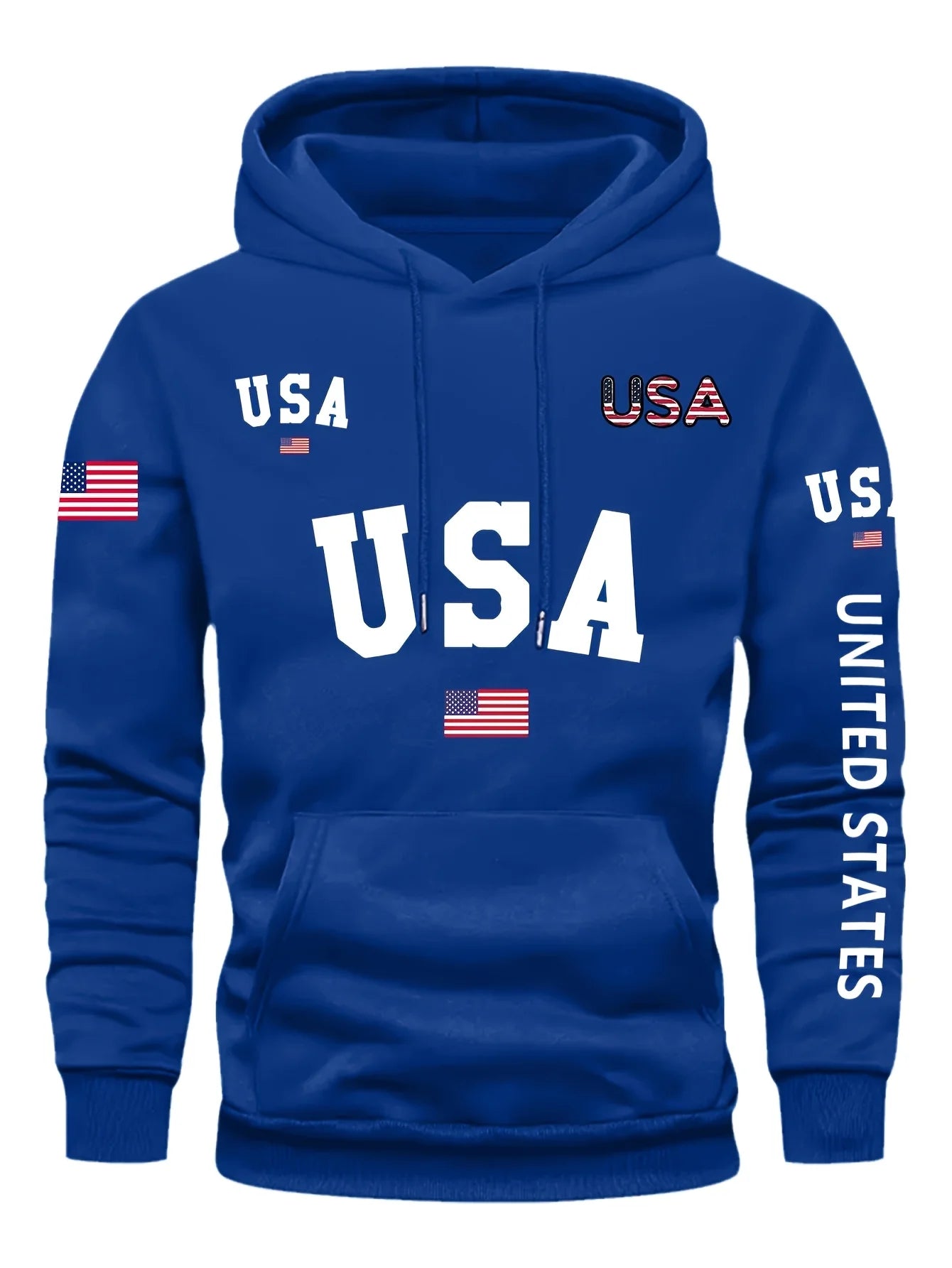 Hooded Sweatshirt with Fleece, Men'S Casual, Versatile, Fashionable, Trendy Brand Pullover Hoodie
