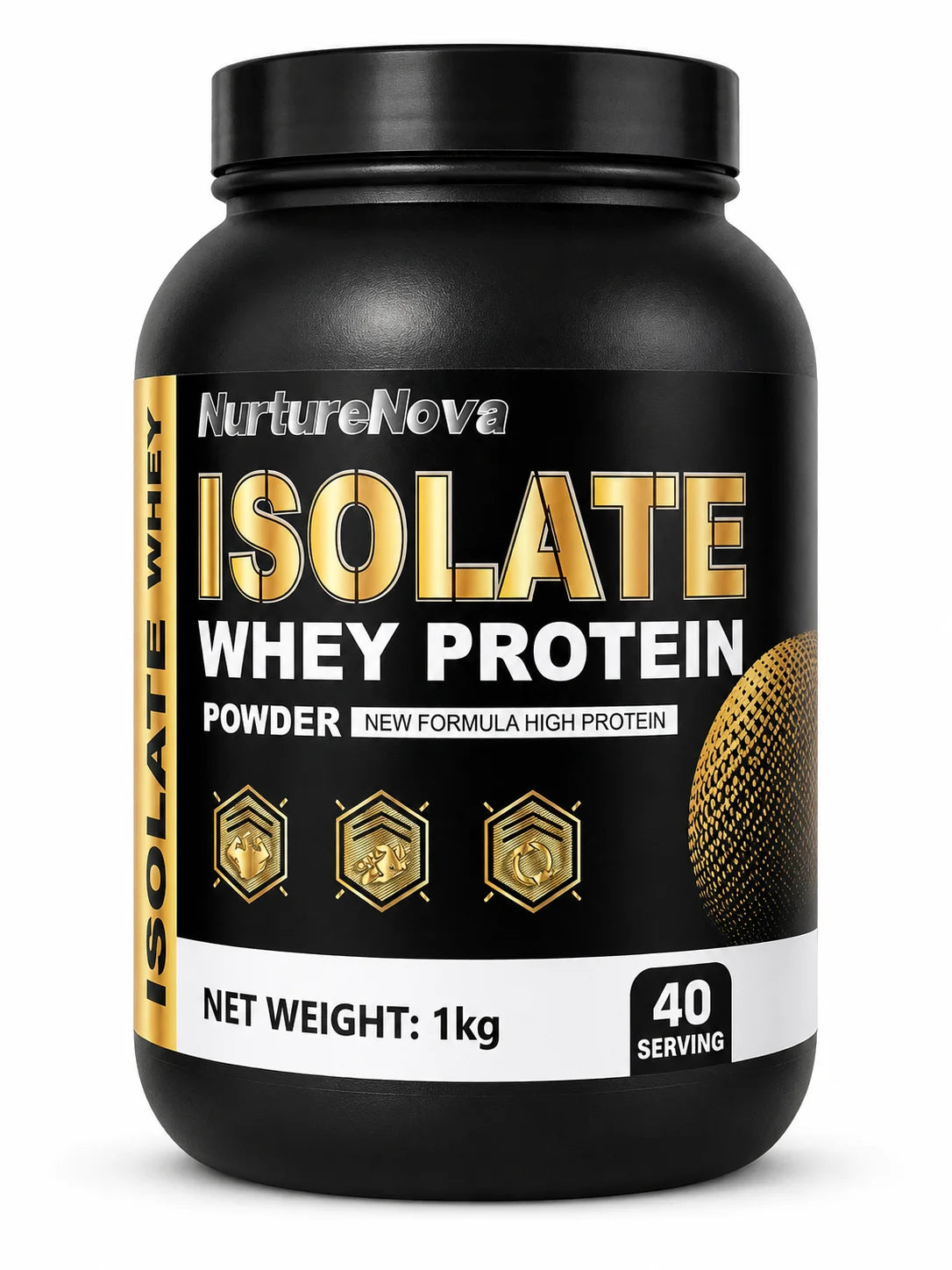 Isolate Whey Protein Powder 1kg High Protein Sports Nutrition Shake Fast Mixing, Daily Fitness Nutrition 40 Servings Vanilla