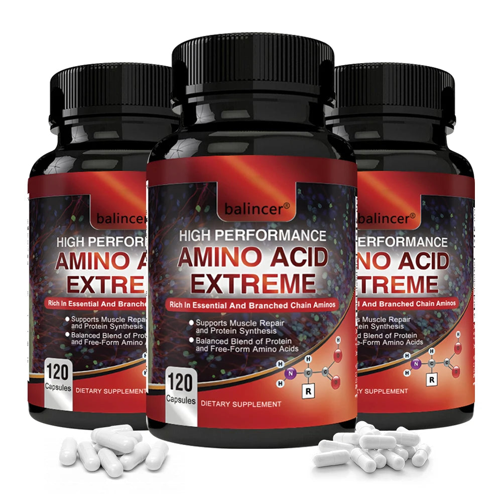 High Performance Amino Acids - Rich in Amino Acids and BCAAs - Muscle Replenishment, Repair and Growth, Workout Supplement