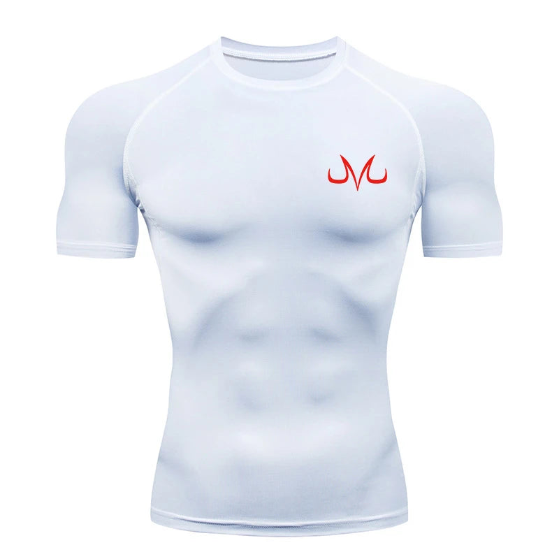 Graphic Compression Shirts for Men Summer Short Sleeve Rash Guard Gym Workout Tshirt Athletic Quick Dry Baselayer Undershirts