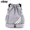 1Pcs Drawstring Sports Backpack for Gym Fitness with Separate Shoes Compartment for Basketball Running Cycling Camping Men Women