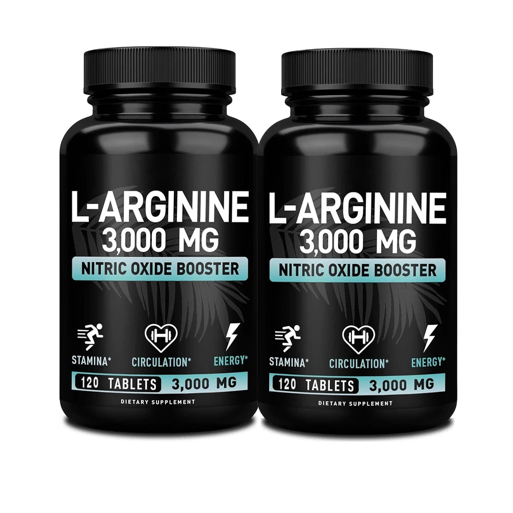 L Arginine 3000mg for Men Women, Muscle Mass Supplement for Endurance, Energy and Heart Health Support During Exercise, Non-GMO