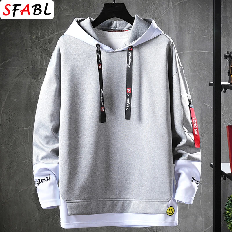 Fashion Patchwork Men Hoodies Hip Hop Streetwear Men Sweatshirt Casual Breathable Men's Pullovers Personality Hoodies for Women