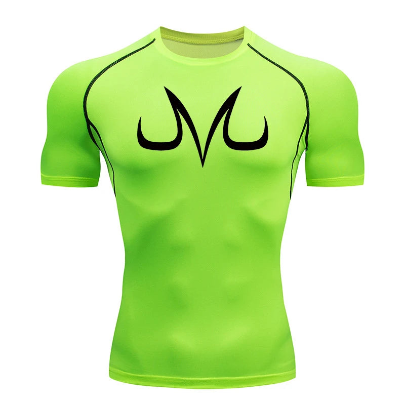 Graphic Compression Shirts for Men Summer Short Sleeve Rash Guard Gym Workout Tshirt Athletic Quick Dry Baselayer Undershirts