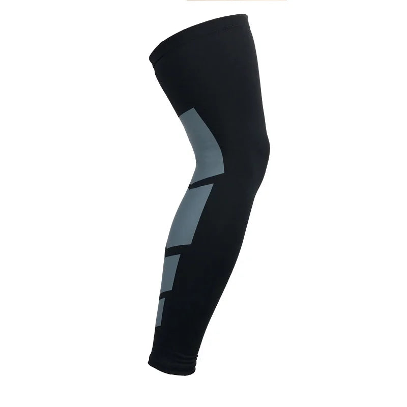 1Pcs Sports Knee Pads Silicone Anti-slip Elastic Breathable Extended Thigh And Calf Protectors Outdoor Basketball Cycling Unisex