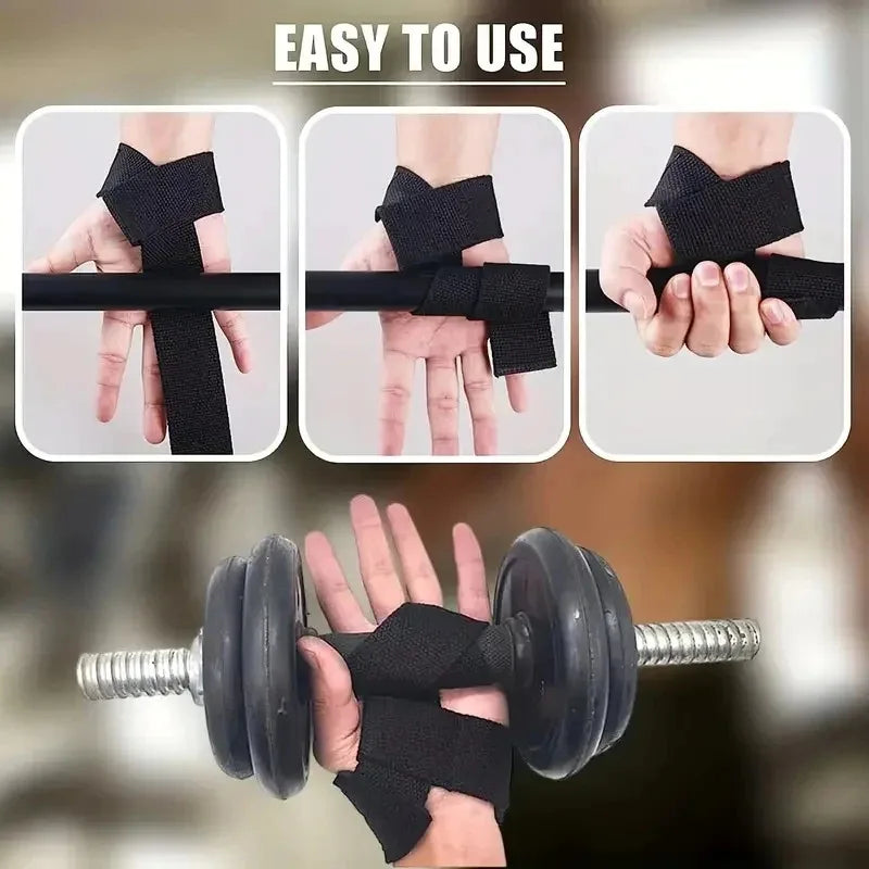 Weightlifting Wrist Straps Strength Training Adjustable Non-slip Gym Fitness Lifting Strap Wrist Support Sports Grip Band