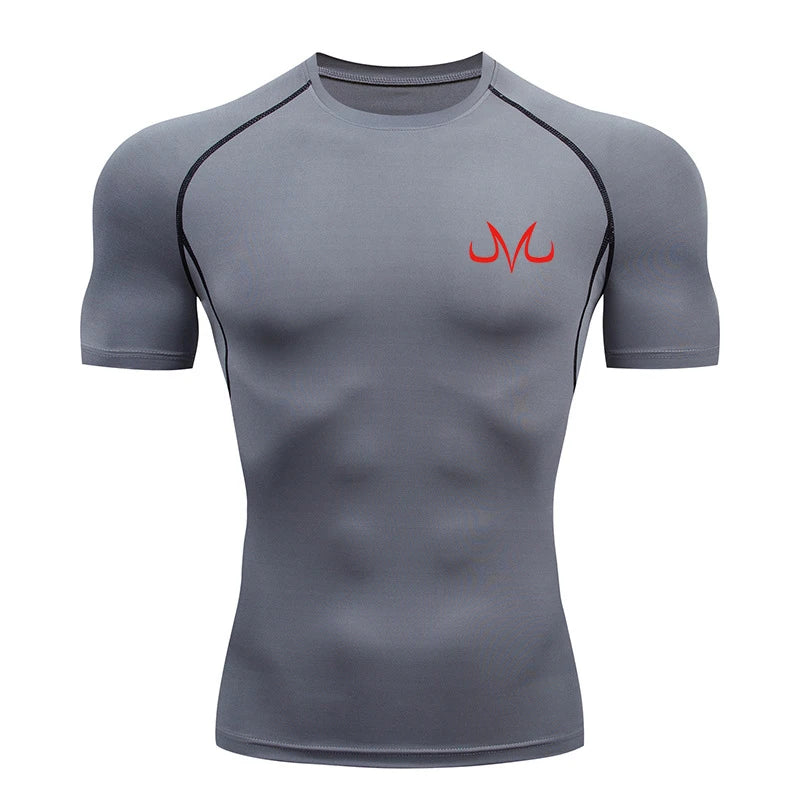 Graphic Compression Shirts for Men Summer Short Sleeve Rash Guard Gym Workout Tshirt Athletic Quick Dry Baselayer Undershirts