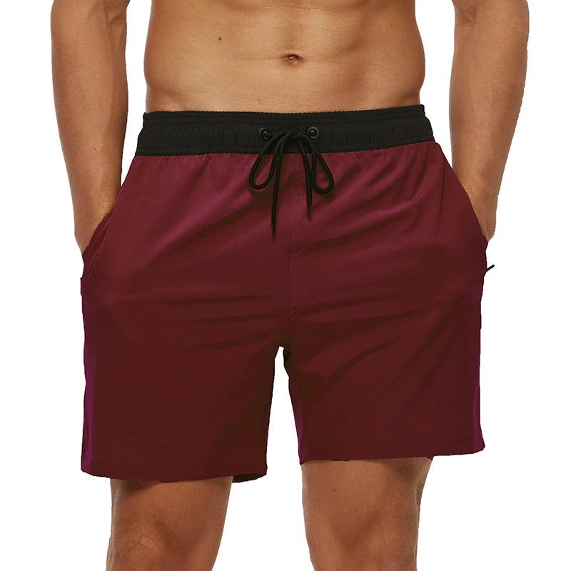 Datifer Brand 2026 Summer Gym Mens Shorts Classic Polyester Mesh Liner Side Pockets Quick Dry Beach Bermudas Masculina Swimsuits