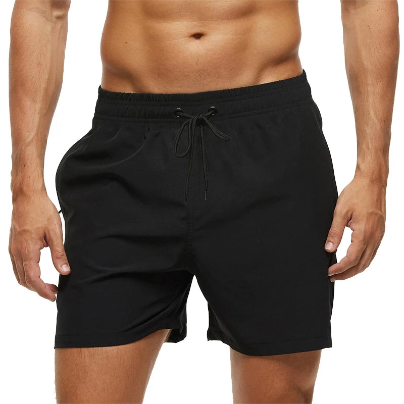 Datifer Brand 2026 Summer Gym Mens Shorts Classic Polyester Mesh Liner Side Pockets Quick Dry Beach Bermudas Masculina Swimsuits