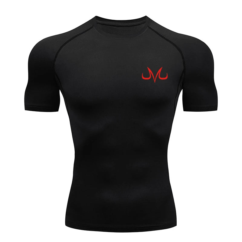 Graphic Compression Shirts for Men Summer Short Sleeve Rash Guard Gym Workout Tshirt Athletic Quick Dry Baselayer Undershirts