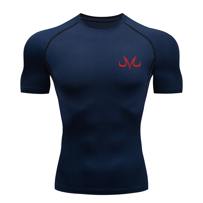 Graphic Compression Shirts for Men Summer Short Sleeve Rash Guard Gym Workout Tshirt Athletic Quick Dry Baselayer Undershirts