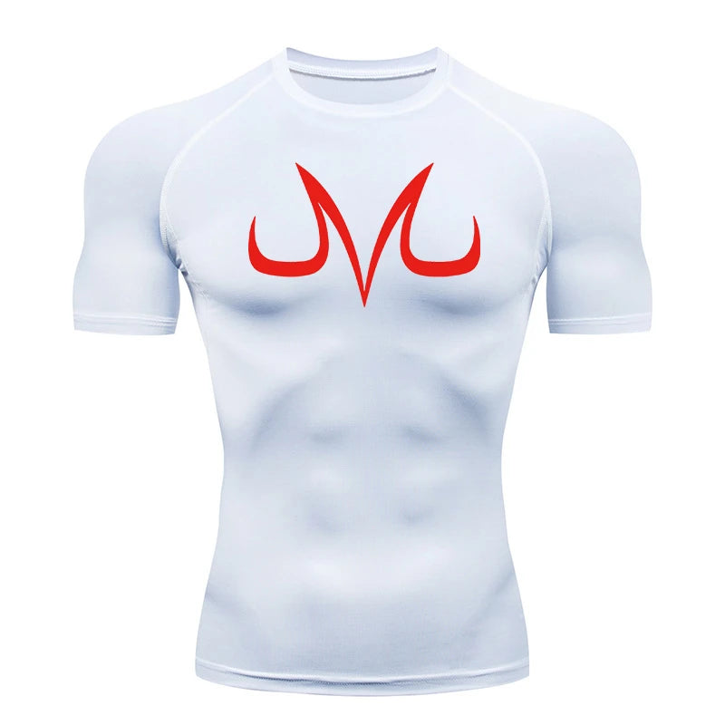 Graphic Compression Shirts for Men Summer Short Sleeve Rash Guard Gym Workout Tshirt Athletic Quick Dry Baselayer Undershirts