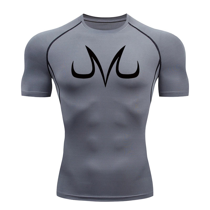 Graphic Compression Shirts for Men Summer Short Sleeve Rash Guard Gym Workout Tshirt Athletic Quick Dry Baselayer Undershirts