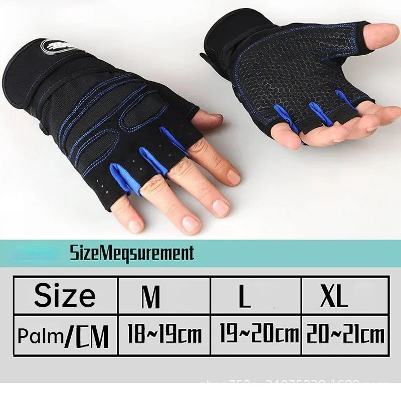 Gym Gloves Weightlifting Wristbands Protective Gear Men's and Women's Fitness Training Exercise Cycling Gloves Shock Resistant