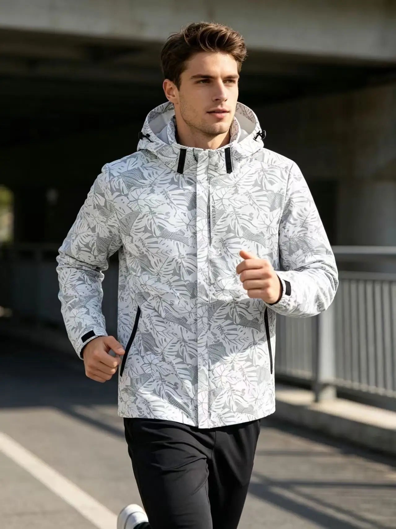 Hooded Jacket, Men's Casual Zip Up Jacket Fashion Hoody Coat For Fall Winter Outdoor Activities Clothing