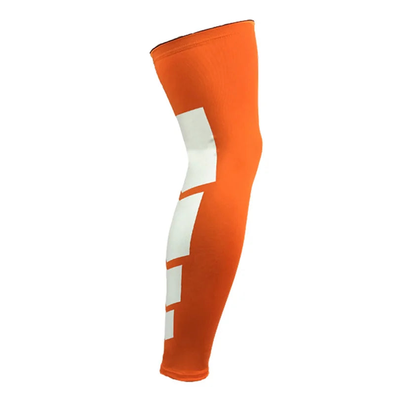 1Pcs Sports Knee Pads Silicone Anti-slip Elastic Breathable Extended Thigh And Calf Protectors Outdoor Basketball Cycling Unisex