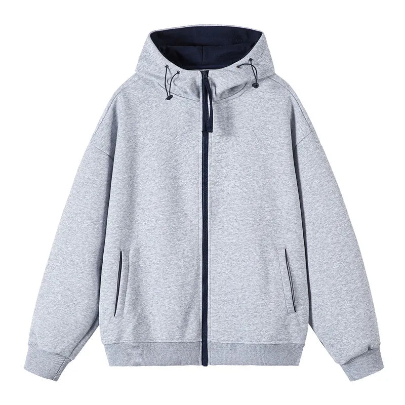 2026 Spring Cotton Hooded Hoodies Men Fashion Youthful Vitality Casual Outerwear Mens Zipper Hoodie Coat Hooded Sweatshirt Tops