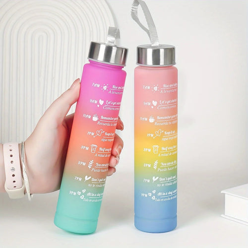 300ml Water Bottle Motivational Sport Water Bottle Leakproof Bottles Drinking Outdoor Travel Gym Fitness Jugs