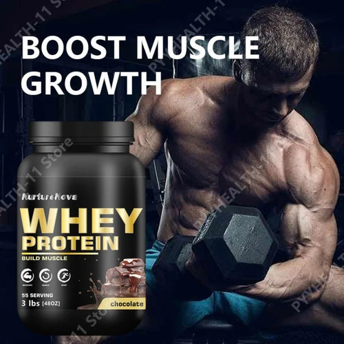 Chocolate Whey Protein Powder 100% Whey Protein Supplement Enhanced Muscle Builder & Recovery Protein with Digestive Enzymes