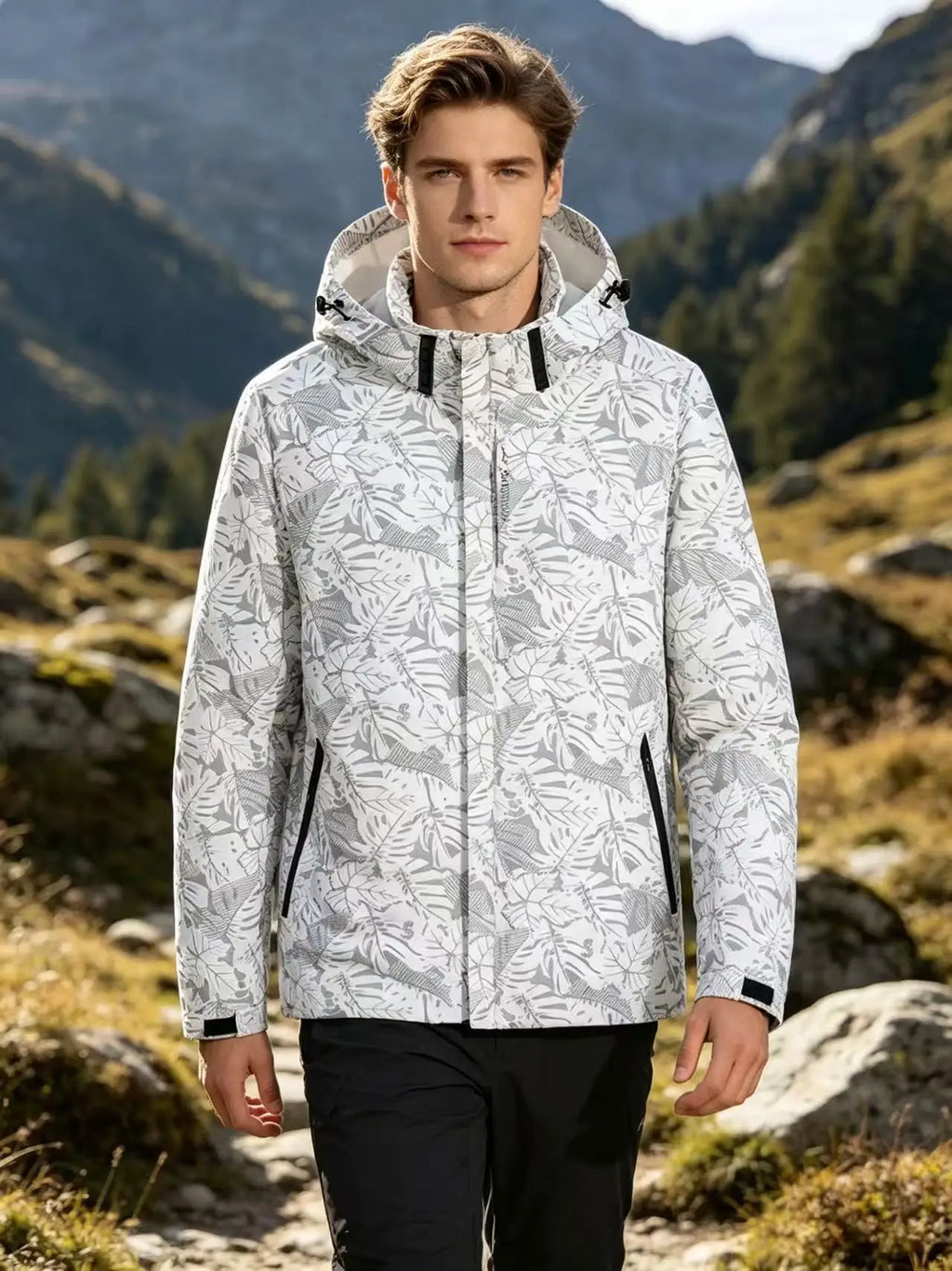 Hooded Jacket, Men's Casual Zip Up Jacket Fashion Hoody Coat For Fall Winter Outdoor Activities Clothing