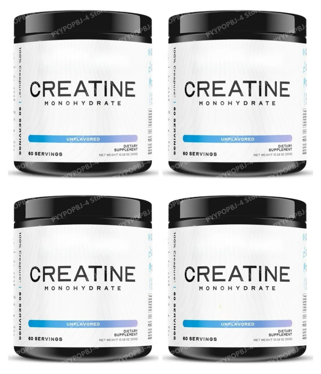Creatine Powder 300g Supplement with 5000mg Creatine Monohydrate Help Build Muscles and Increase Energy — Unflavored Gluten Free